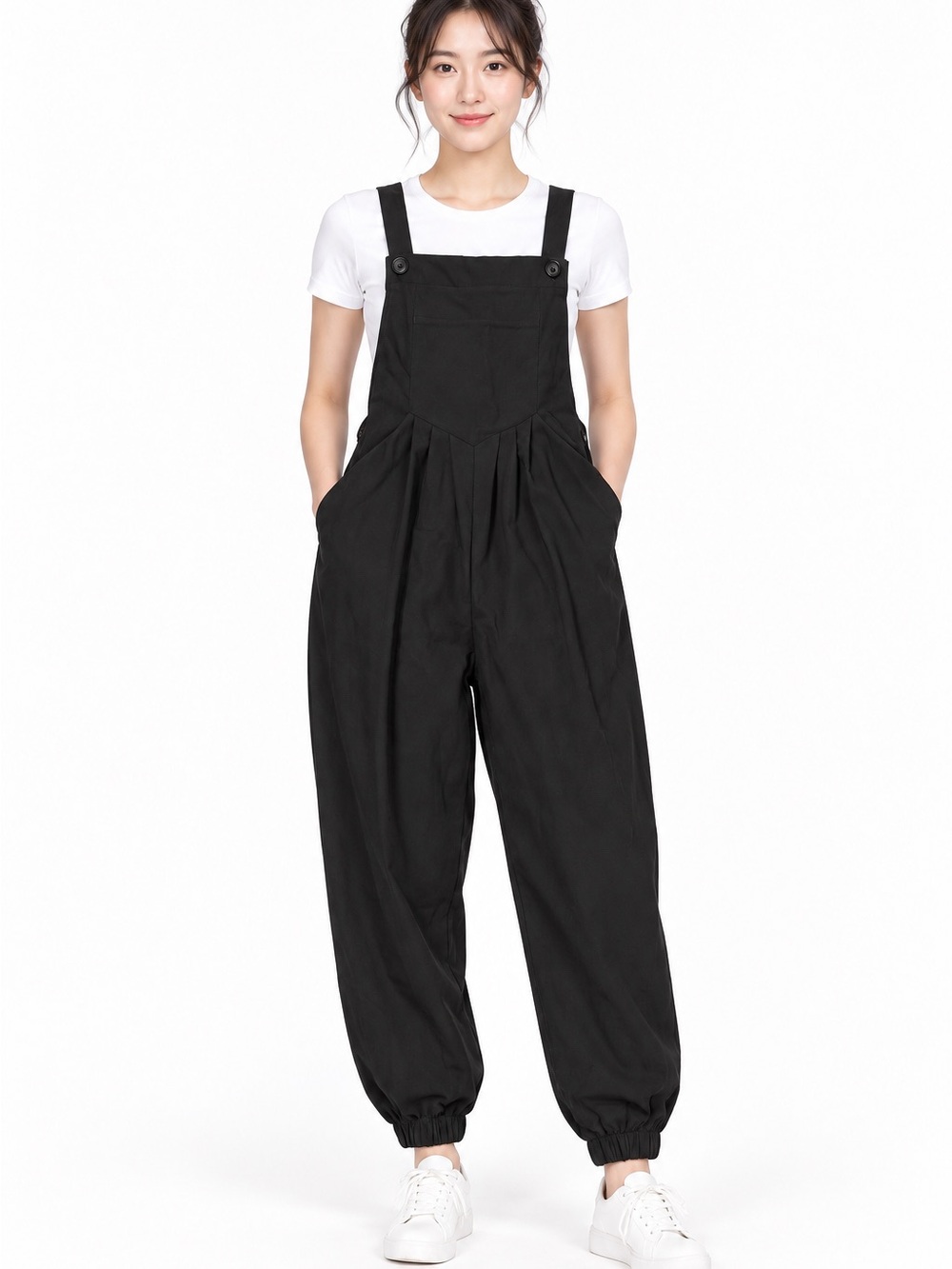 HALARA Black Relaxed Women's Overalls